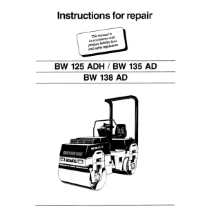 Bomag Bw125 Bw135 Bw138 Adh Ad 1996 Service Manual