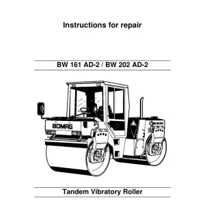 Bomag Bw161 Bw202 Ad2 2002 Service Manual