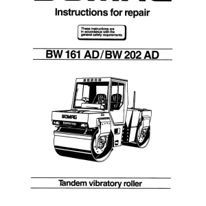 Bomag Bw161Ad Bw202Ad 1991 Service Manual