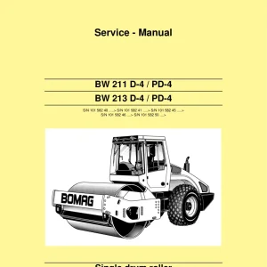 Bomag Bw211 Bw213 D4 Pd4 Drum 2007 Service Manual