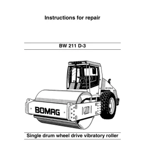 Bomag Bw211 D3 Drum 2003 Service Manual