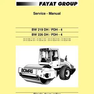 Bomag Bw219 Bw226 Dh Pdh4 Drum 2010 Service Manual