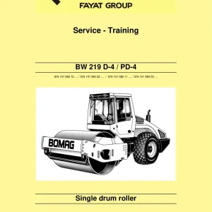 Bomag Bw219 D4 Pd4 Drum 2012 Service Manual