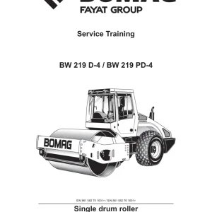 Bomag Bw219 D4 Pd4 Drum 2016 Service Manual