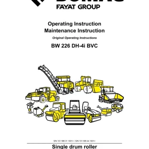 Bomag Bw226 Dh 4I Bvc Drum 2015 Operators Manual