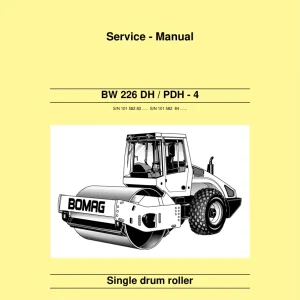 Bomag Bw226 Dh Pdh4 Drum 2007 Service Manual