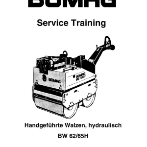 Bomag Bw62 Bw65H 2001 Service Manual