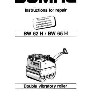 Bomag Bw62H Bw65H 1993 Service Manual