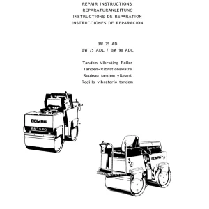 Bomag Bw75 Bw90 Adl Ad 1986 Service Manual