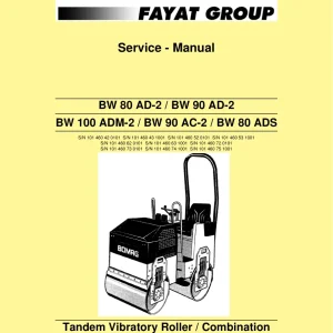 Bomag Bw80 Bw90 Bw100 Ad2 Adm2 Ac2 Ads 2008 Service Manual