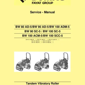 Bomag Bw80 Bw90 Bw100 Ad5 Adm5 Sc5 Scc5 2013 Service Manual