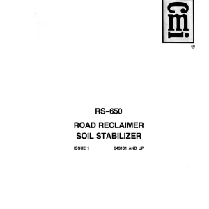Bomag Rs650 1995 Service Manual