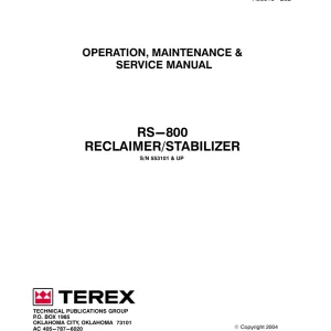 Bomag Rs800 2004 Service Manual