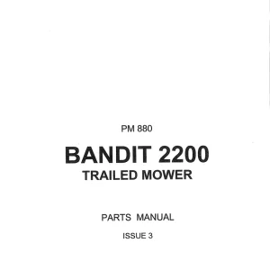 Bomford Bandit 2200 Mower Parts Manual