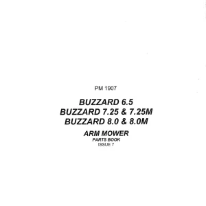 Bomford Buzzard 6.5 7.25 8.0 Arm Mower Parts Manual