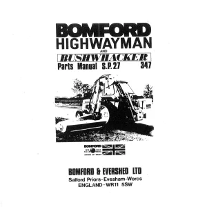 Bomford Highwayman Bushwhacker Parts Manual