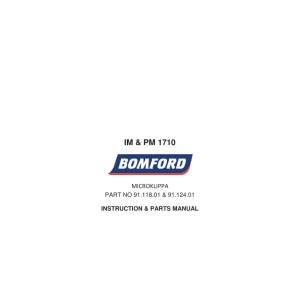 Bomford Microklippa Im Pm 1710 Parts Manual
