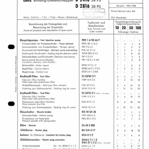 Bosch D2416 1955 1958 Service Manual