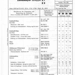 Bosch Zettel 1949 1954 Service Manual