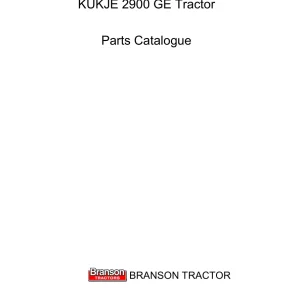 Branson 2900Ge Parts Manual