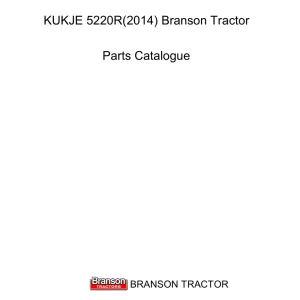 Branson 5220R 20R 2014 Parts Manual