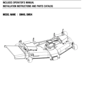 Branson Bm48 Bm54 Mid Mower Parts Manual