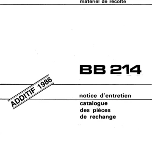 Braud 214 Parts Manual