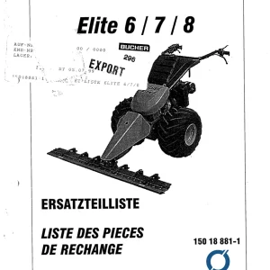 Bucher Elite 6 7 8 Deleliste Parts Manual