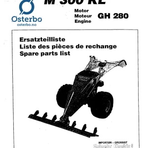 Bucher M300 Kl Parts Manual