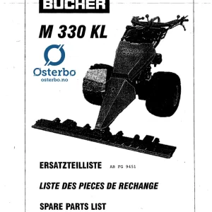 Bucher M330 Kl Parts Manual