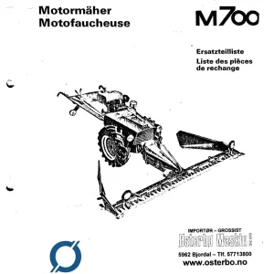 Bucher M700 Parts Manual