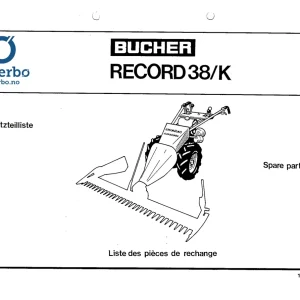Bucher 38K Parts Manual