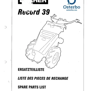 Bucher 39 Parts Manual