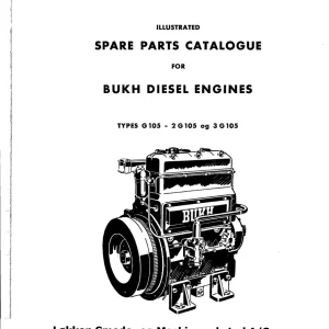 Agri Bukh G105 2G105 3G105 Parts Manual