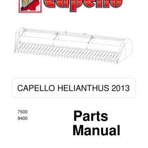 Capello Helianthus 7500 9400 2013 Parts Manual