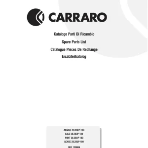 Carraro Ref. 139006 Parts Manual