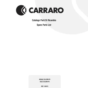 Carraro Ref. 140415 Parts Manual