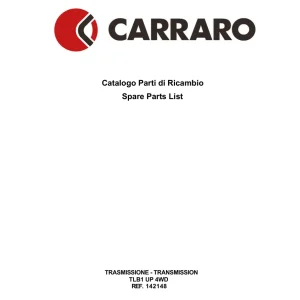 Carraro Ref. 142148 Parts Manual