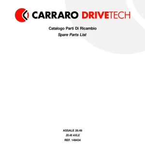 Carraro Ref. 149434 Parts Manual