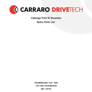 Carraro Ref. 339162 Parts Manual