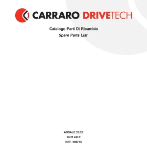Carraro Ref. 389753 Parts Manual