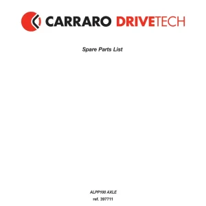 Carraro Ref. 397711 Parts Manual