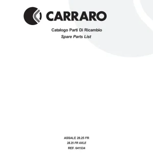 Carraro Ref. 641534 Parts Manual