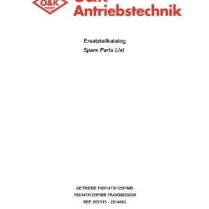 Carraro Ref. 857315 Parts Manual