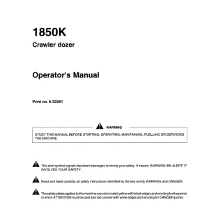 Case 1850K Operators Manual