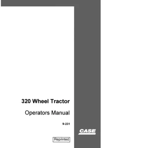 Case 320 Wheel Operators Manual