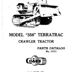 Case 356 Terratrac Parts Manual