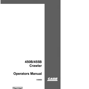 Case 450B 455B Operators Manual