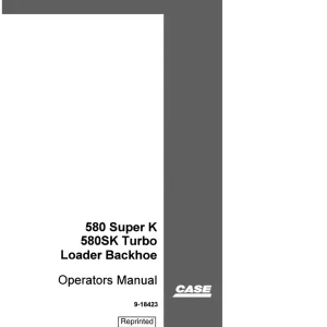 Case 580 K Sk Turbo Operators Manual