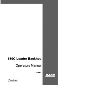 Case 580C Operators Manual
